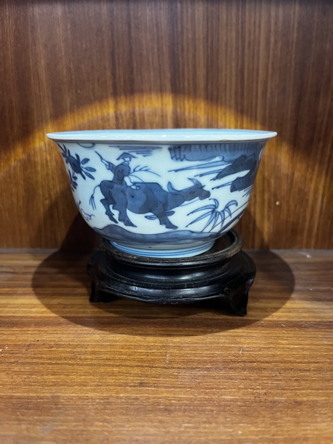 古玩陶瓷青花茶圓真品鑒賞圖