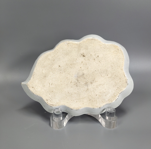 古玩陶瓷廣琺瑯風(fēng)格花卉紋樹葉盤真品鑒賞圖