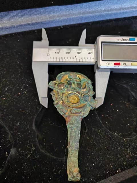 古玩銅器漢·鎏金狐面鉤拍賣，當前價格536元