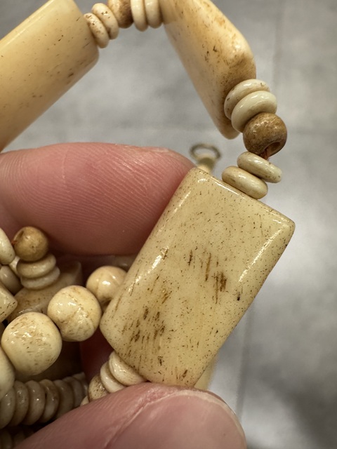 古玩雜項骨質手串鏈真品鑒賞圖