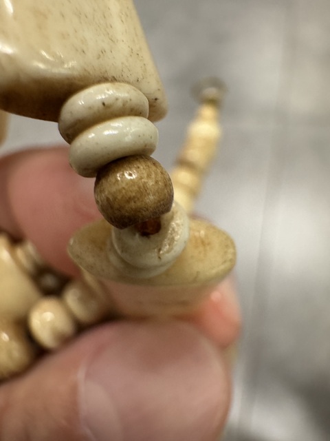 古玩雜項骨質手串鏈真品鑒賞圖