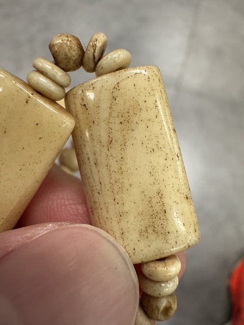 古玩雜項骨質手串鏈真品鑒賞圖