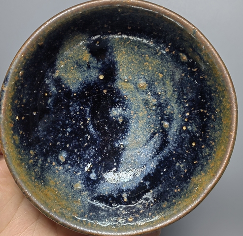 古玩陶瓷元-磁州窯窯變黑釉茶碗拍賣，當(dāng)前價格999元