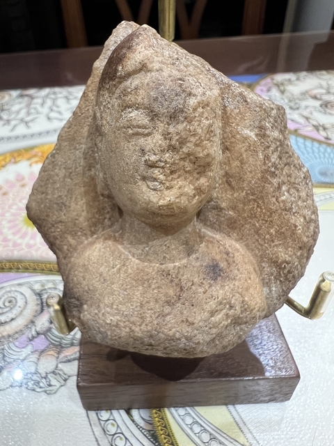 古玩雜項菩薩頭真品鑒賞圖