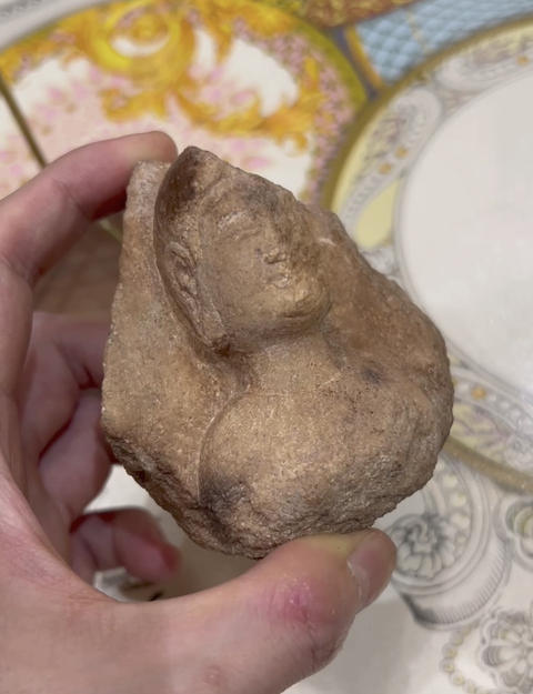 古玩雜項菩薩頭真品鑒賞圖