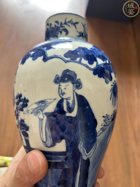 古玩陶瓷清晚·青花人物故事紋雞腿瓶拍賣,當前價格2980元