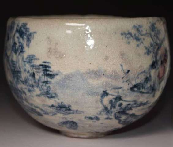 古玩陶瓷青花山水紋杯真品鑒賞圖