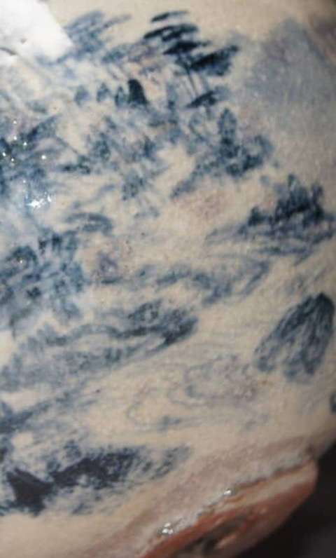 古玩陶瓷青花山水紋杯真品鑒賞圖