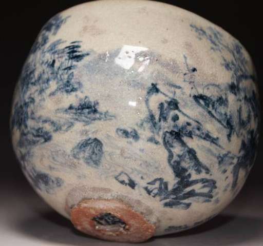 古玩陶瓷青花山水紋杯真品鑒賞圖