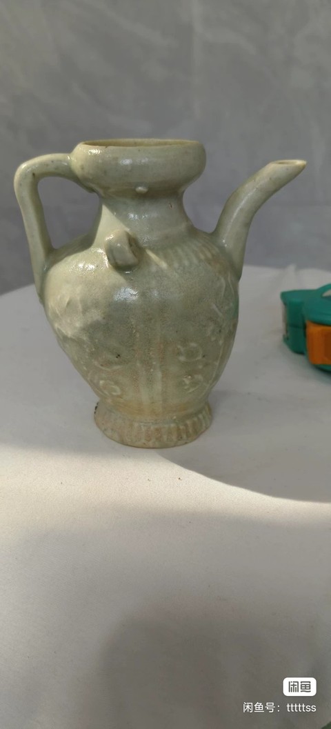 古玩陶瓷青白釉花卉紋執(zhí)壺真品鑒賞圖