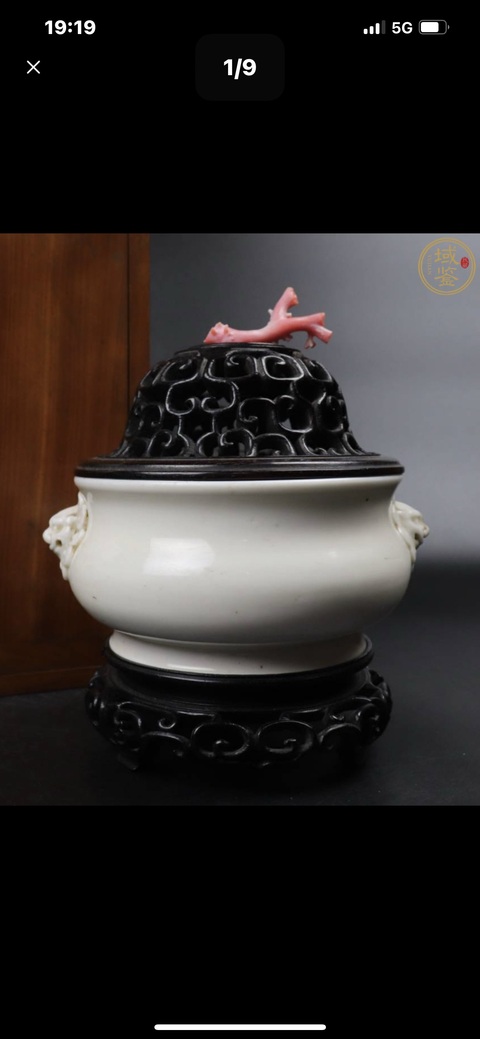 古玩陶瓷德化白瓷獅耳爐真品鑒賞圖