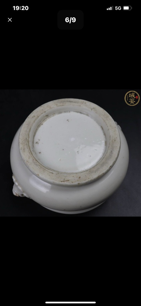 古玩陶瓷德化白瓷獅耳爐真品鑒賞圖