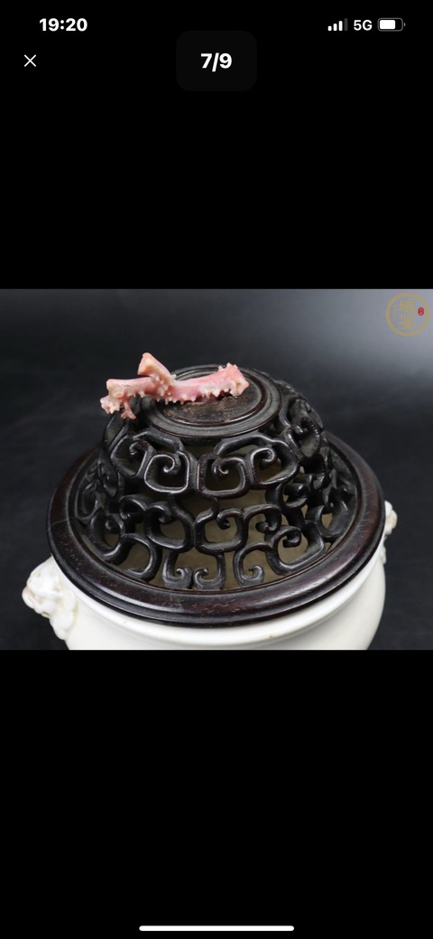 古玩陶瓷德化白瓷獅耳爐真品鑒賞圖