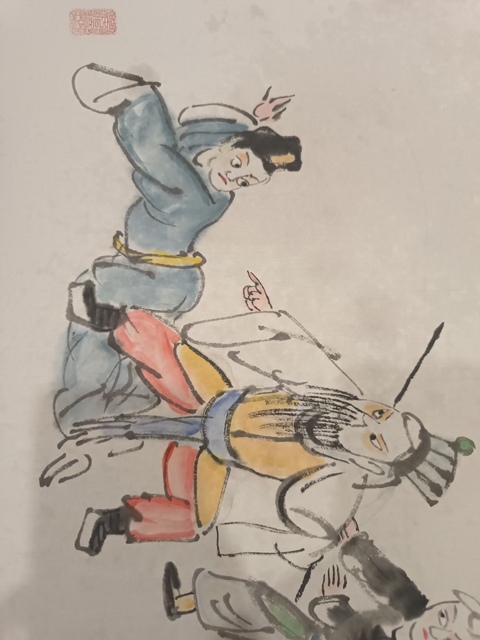 古玩字畫毛鴻安戲劇人物畫芯真品鑒賞圖