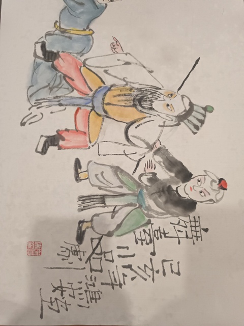 古玩字畫毛鴻安戲劇人物畫芯真品鑒賞圖