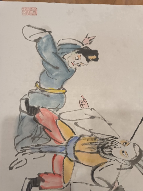 古玩字畫毛鴻安戲劇人物畫芯真品鑒賞圖