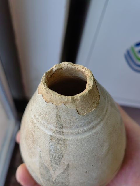 古玩陶瓷白釉褐彩玉壺春瓶真品鑒賞圖
