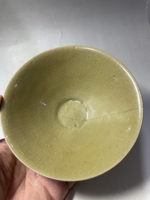 古玩陶瓷五代黃耀州盞真品鑒賞圖
