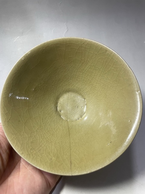 古玩陶瓷五代黃耀州盞真品鑒賞圖