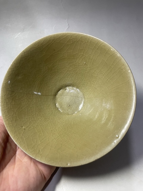 古玩陶瓷五代黃耀州盞真品鑒賞圖