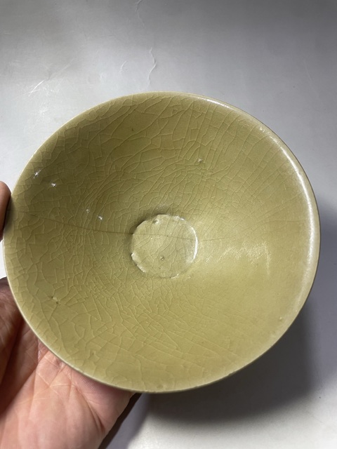 古玩陶瓷五代黃耀州盞真品鑒賞圖