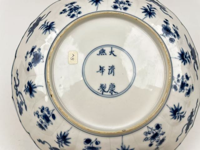 古玩陶瓷清康熙·青花高士撫琴論道圖盤拍賣，當(dāng)前價(jià)格2076元
