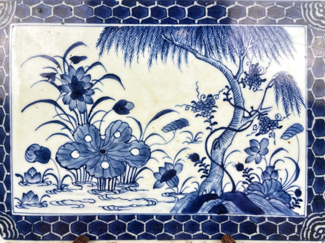 古玩陶瓷清中早期·荷塘月色滿池嬌瓷板拍賣,當前價格0元