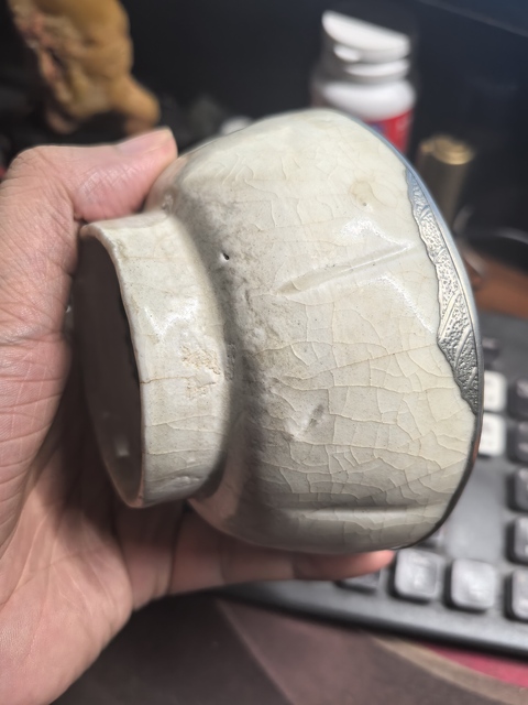 古玩陶瓷青白釉花口盞真品鑒賞圖