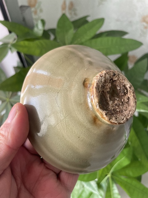 古玩陶瓷五代耀州窯墊燒青瓷真品鑒賞圖