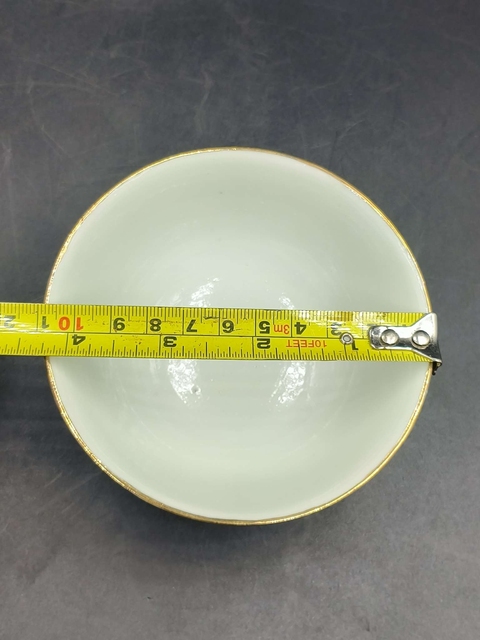 古玩陶瓷花鳥紋粉彩茶圓真品鑒賞圖