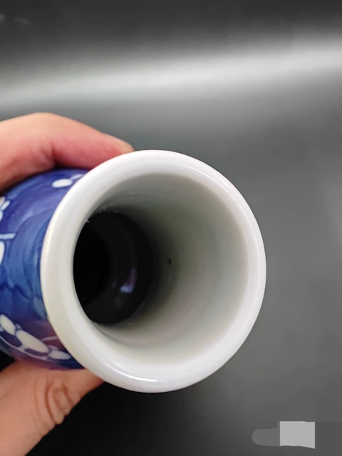 古玩陶瓷青花留白冰梅紋葫蘆瓶真品鑒賞圖
