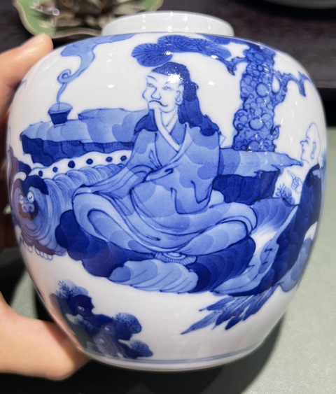 古玩陶瓷青花罐真品鑒賞圖