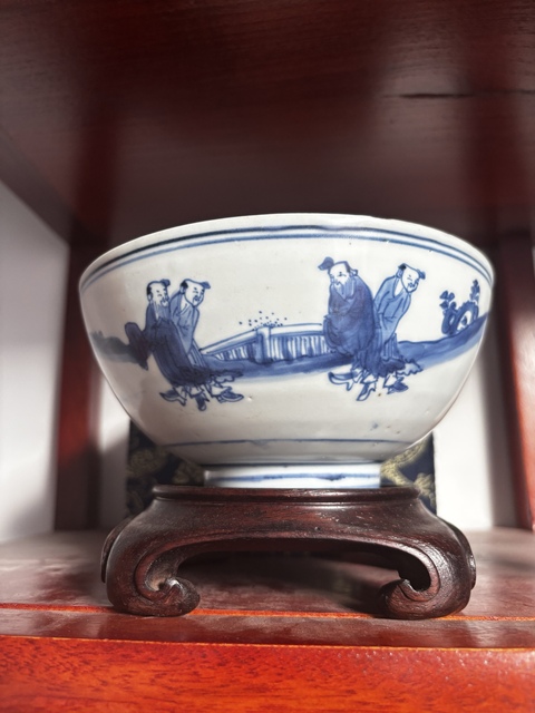 古玩陶瓷青花人物碗拍賣,當(dāng)前價(jià)格6580元