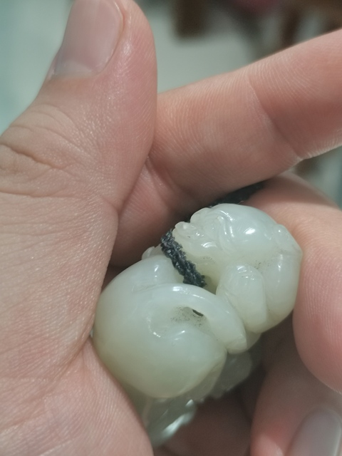 古玩玉器和田玉雕“瑞獸”把件真品鑒賞圖