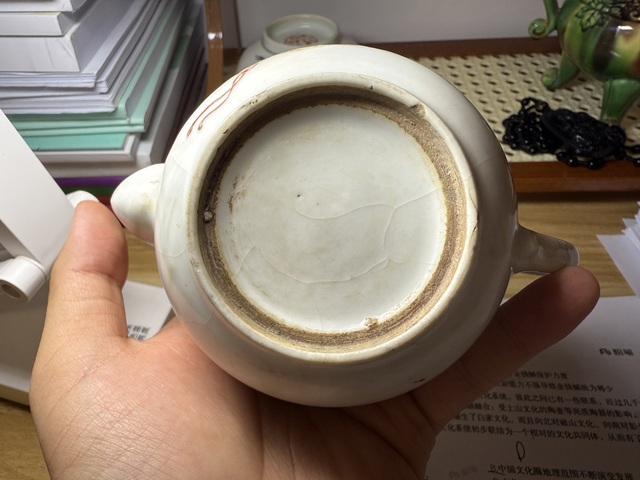 古玩陶瓷和合二仙執壺真品鑒賞圖