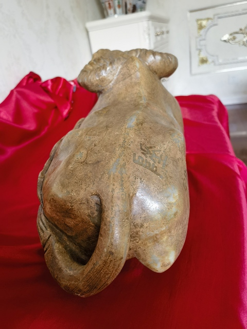 古玩玉器仿古做舊牛型件真品鑒賞圖
