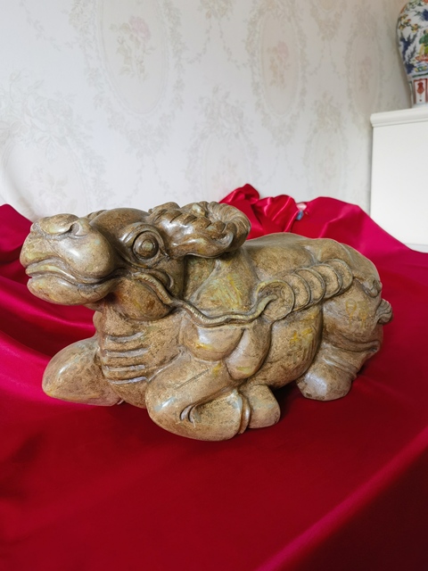 古玩玉器仿古做舊牛型件真品鑒賞圖