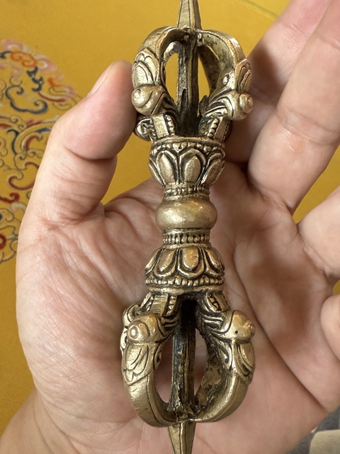 古玩銅器銅金剛杵真品鑒賞圖