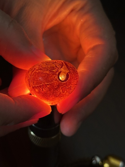 古玩玉器瑪瑙珠真品鑒賞圖