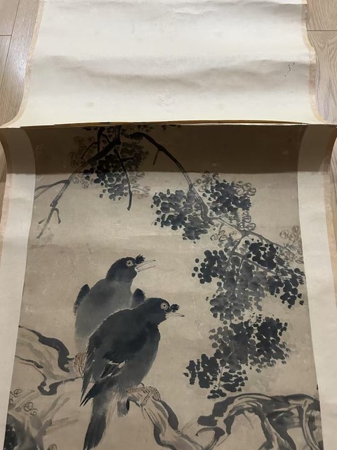 古玩字畫(huà)樹(shù)鳥(niǎo)真品鑒賞圖