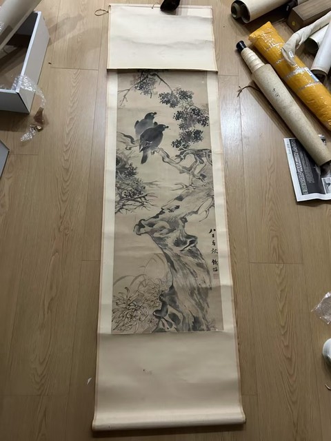 古玩字畫(huà)樹(shù)鳥(niǎo)真品鑒賞圖