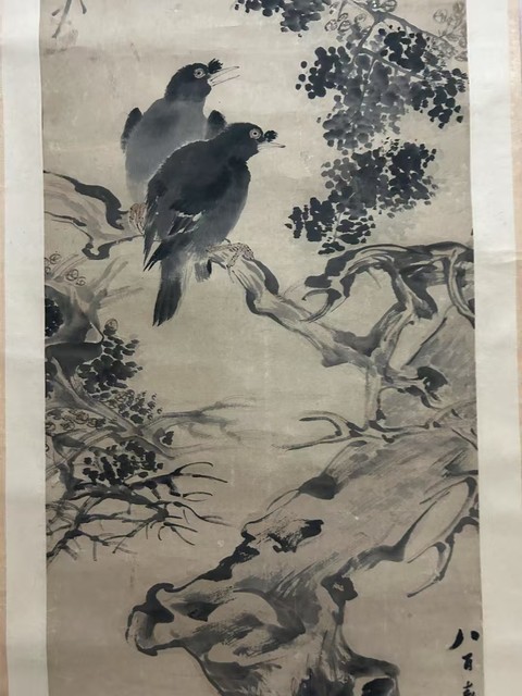 古玩字畫(huà)樹(shù)鳥(niǎo)真品鑒賞圖