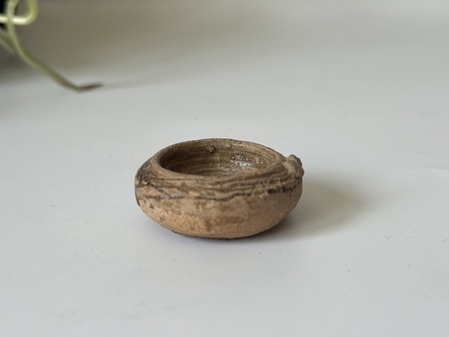 古玩陶瓷西周原始青瓷s紋水盂真品鑒賞圖