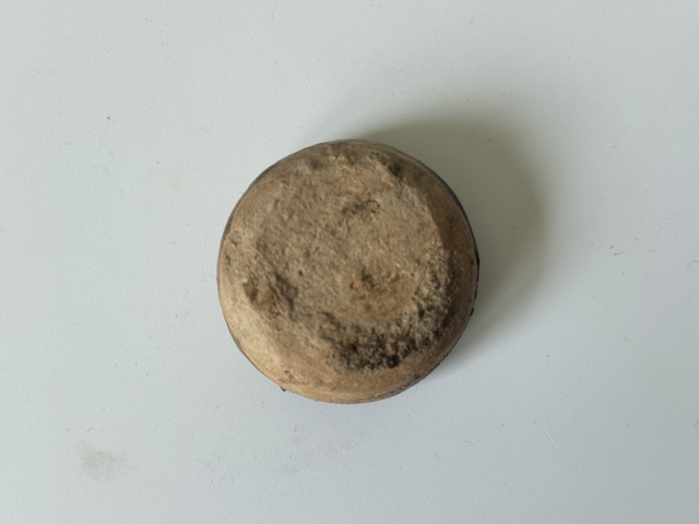 古玩陶瓷西周原始青瓷s紋水盂真品鑒賞圖