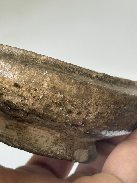 古玩陶瓷原始青瓷s紋雙系水盂真品鑒賞圖