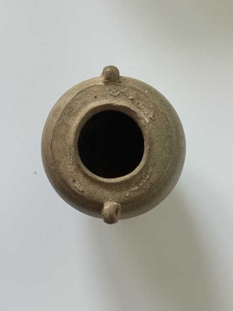 古玩陶瓷五代越窯雙系罐真品鑒賞圖