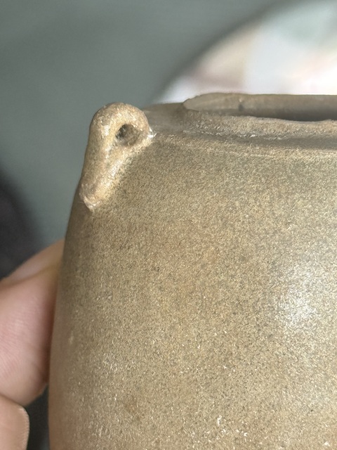 古玩陶瓷五代越窯雙系罐真品鑒賞圖