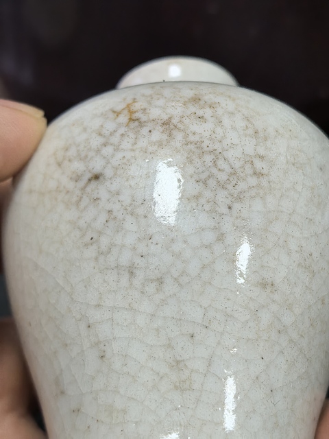 古玩陶瓷哥釉梅瓶真品鑒賞圖