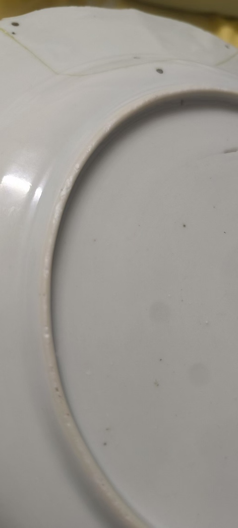 古玩陶瓷粉彩花卉紋盤真品鑒賞圖