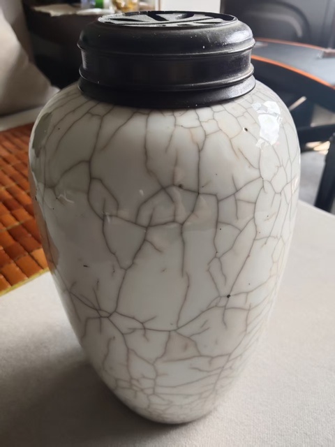 古玩陶瓷哥釉冬瓜罐真品鑒賞圖
